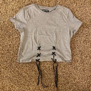 X Laced Crop Top